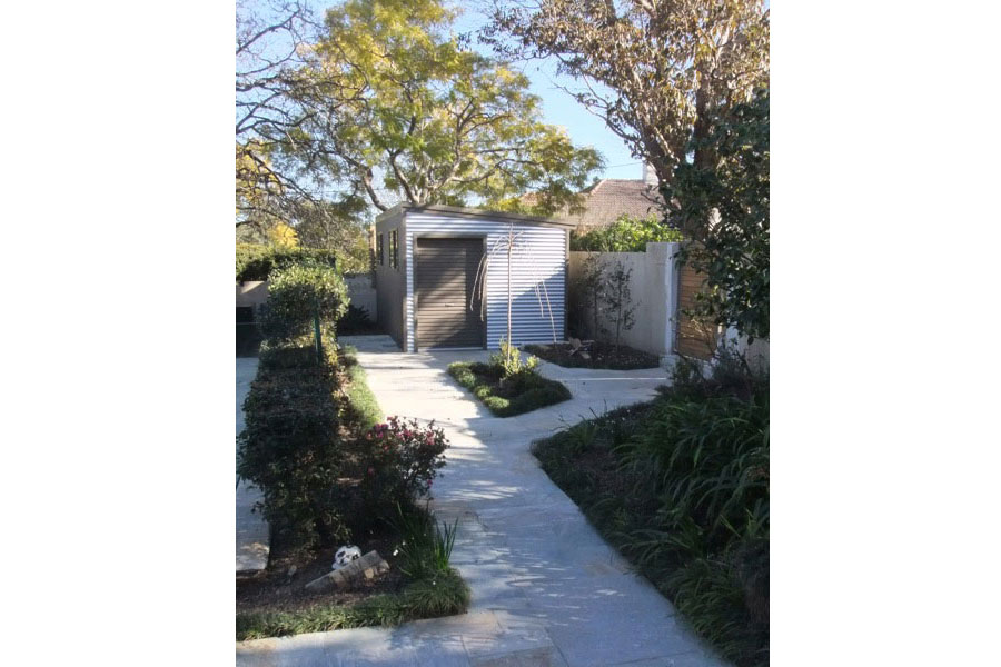 Backyard garden shed