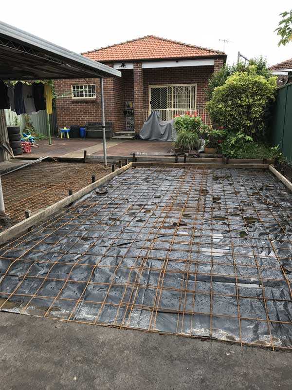 Reinforced steel ready for concrete